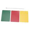Referee Penalty Cards, Green, Yellow, PP Material, Portable, Flexible, Versatile, for Entertainment,