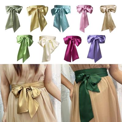 Satin Seide Schleife Stoffband Kummerbund Schnürgürtel Riemen Für Frauen Dame Mädchen Braut