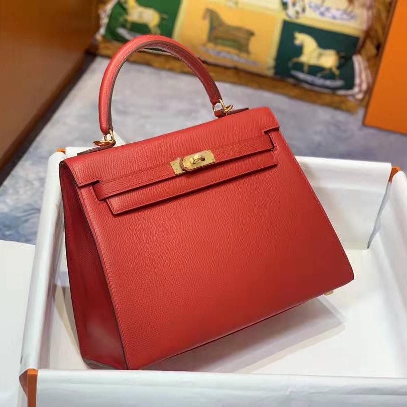 Genuine Leather 2021 New H Family Women's Bag Cowhide Palm Pattern Lock Bag Casual Shoulder Handbag Trend