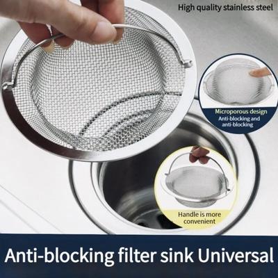 2 pezzi in acciaio inox vasca da bagno cattura capelli tappo foro di scarico doccia filtro con maniglia lavello in metallo filtro scarico pavimento per cucina
