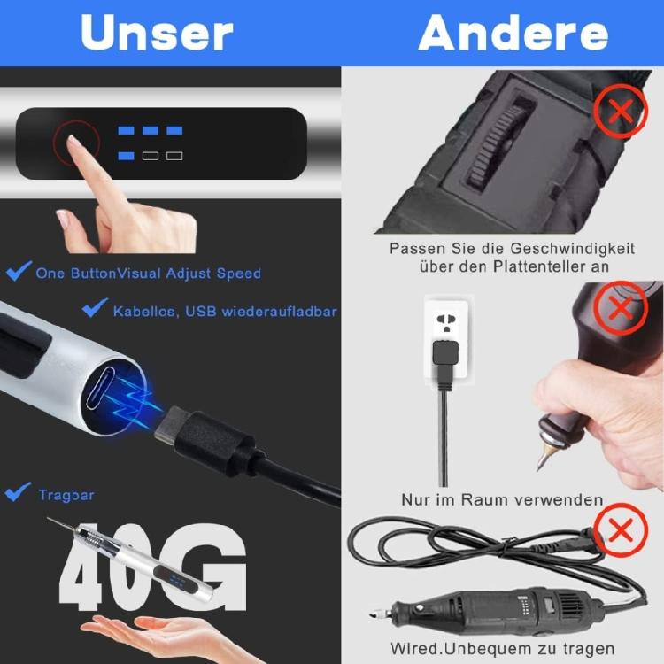Wireless Engraving Tool Etching Pen Rechargeable Battery Portable Engraving Pen