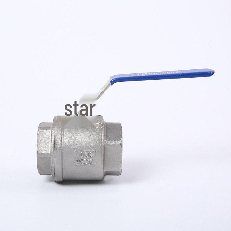 Two-Piece 201/304 Stainless Steel Ball Valve, Internal Thread, Water Switch Valve, 4-6 Points DN15
