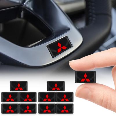 2/5/10 vnt. Anglies Pluošto Vairo Rato Automobilio Logotipo Emblema 3D Lipdukai Lancer Lancer ASX Outlander 2 3 Pajero Mirage exzos Pajero 4