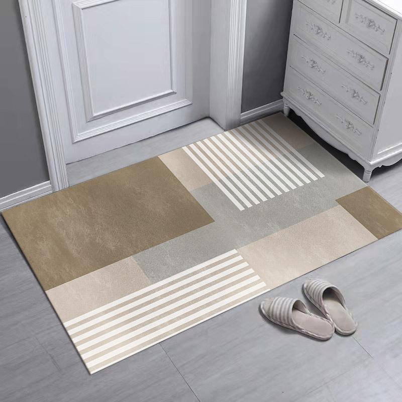 Geometric Style Entrance Carpet Dirt Resistant Household Floor Mat Living Room Bedroom Carpet Floor Mat