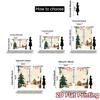 Set Of 2 Modern Curtains Christmas Cabin Snowflakes Cardinal Minimalist Durable Polyester Fabric Gifts Curtain