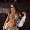 Bauchtanz Sexy Strassstein Maske Kette Schleier Bühne Nachtclub Maske Indischer Tanz Maske Westlicher Stil Kopfschmuck Damen