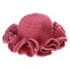 Handmade Crochet Bucket Hat for Woman Teen Outdoor Commute Fisherman Hat Ruffled Brim Winter Windproof Carnival Hat