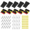 5 Kits 4-pin Way Automobile Electrical Connector Sealed Waterproof Car Wire Plug  Truck Vehicle