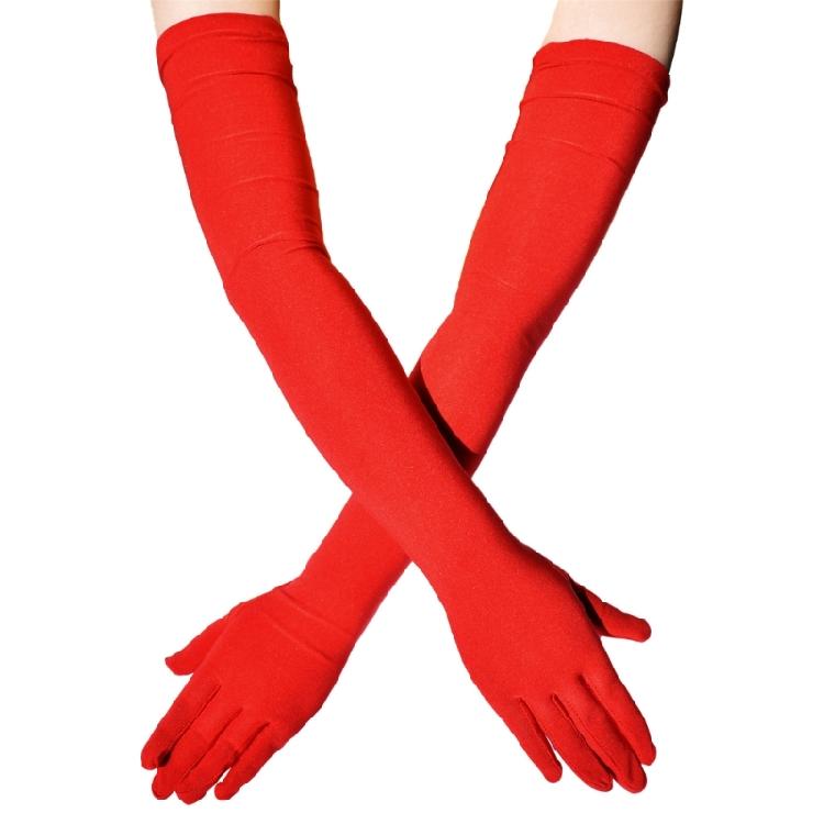 Christmas Glove for Women Banquets Party Long Sleeve Glove Elastic Driving Glove