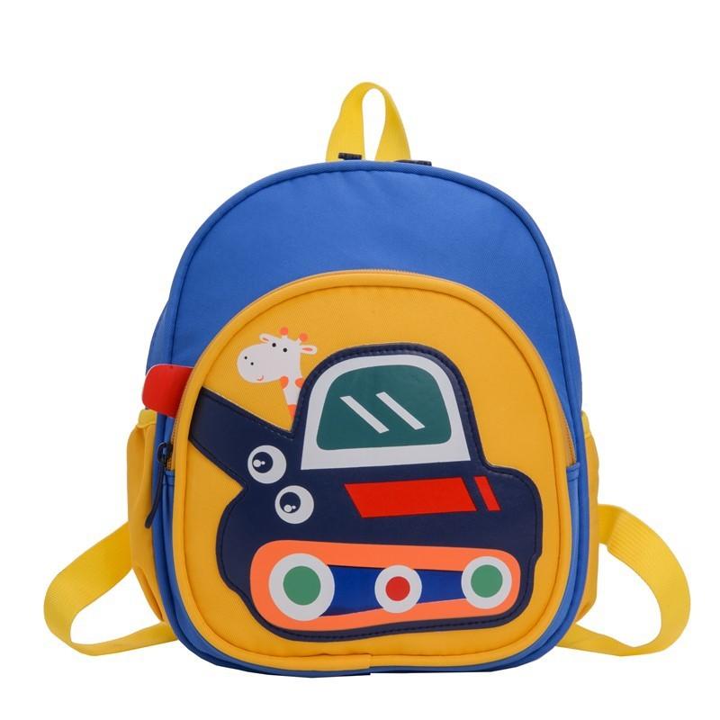 Backpack Cartoon Childrens With Excavator And Giraffe Print Design Daily For