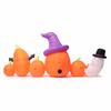Halloween Inflatable Decoration Ghost Pumpkin Band Decorations Outdoor Holiday Decor,LED Lights Blow Up Halloween Decoration