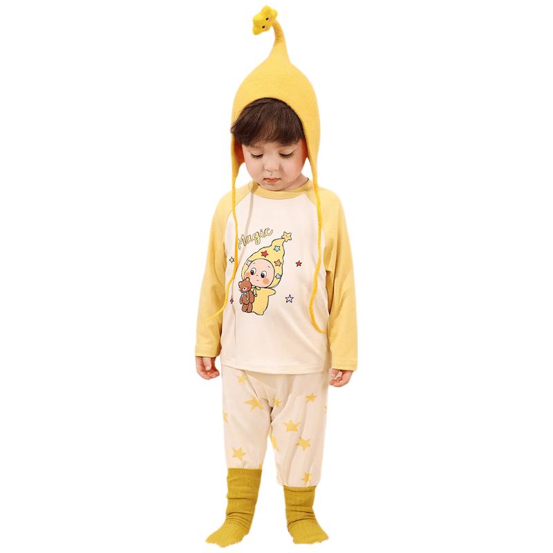 LUSON Baby Boys  Spring Autumn Long Sleeve Pajama Set 80 светло-синий