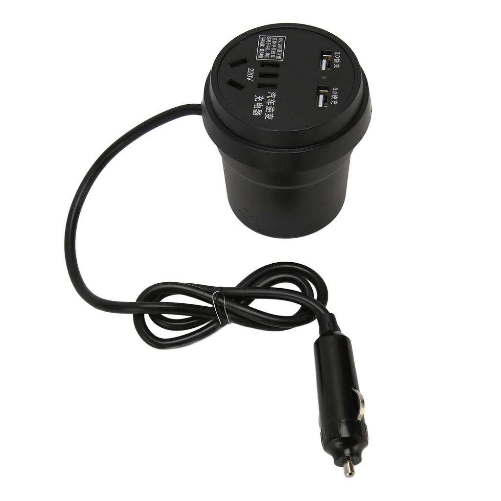 150W Car Inverter QC3.0 Fast Charging Ports DC 12V 24V To AC 110V 220V Converter Inverter for Road