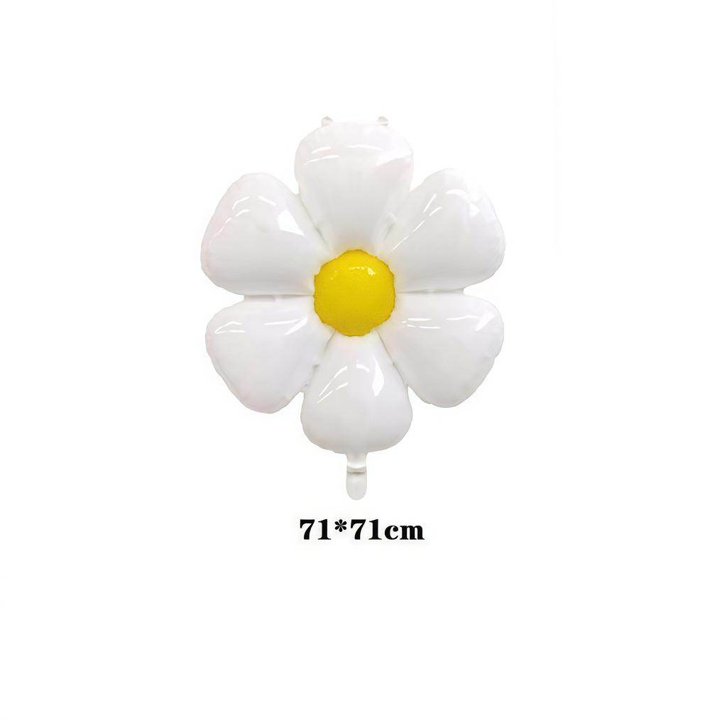 10 pezzi Palloncino Margherita Enorme Fiore Bianco Palloncini in Alluminio per Compleanno Baby Shower Matrimonio Margherita Festa Decorazioni Forniture