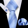 Men's High-End Polyester Tie & Pocket Square Set for Weddings and Formal Wear