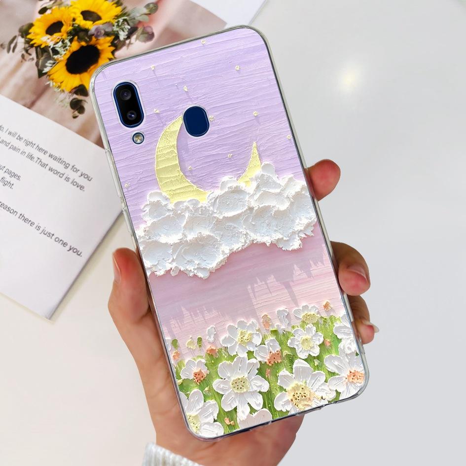 For Samsung Galaxy A20 Case A205 SM-A205F Silicone Cover Cute Astronaut Soft Phone Cases For Samsung A20e A202F A30 A305F Bumper