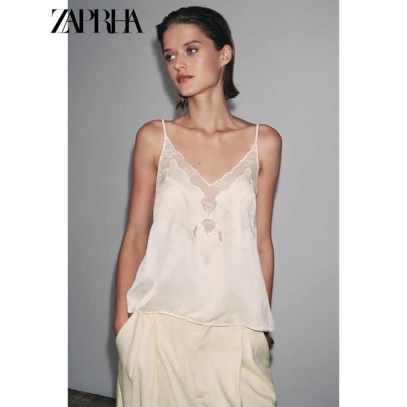 Zaprha 2025 Autumn New Gyaru Pure Desire Style Lace V-neck Underwear Style Sling Short Jacket 7521210