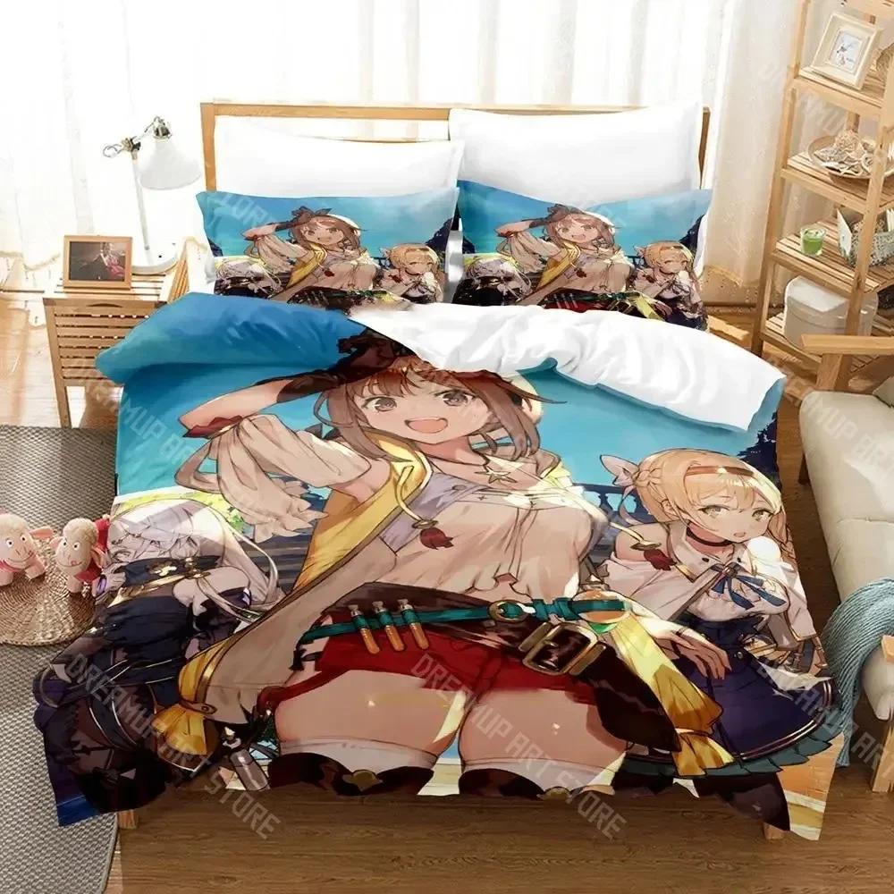 

3D Print Atelier Ryza Ever Darkness & the Secret Hideout Bedding Set Boys Girls Twin Queen Size Duvet Cover Pillowcase Bed Kids EU Single 90x200cm