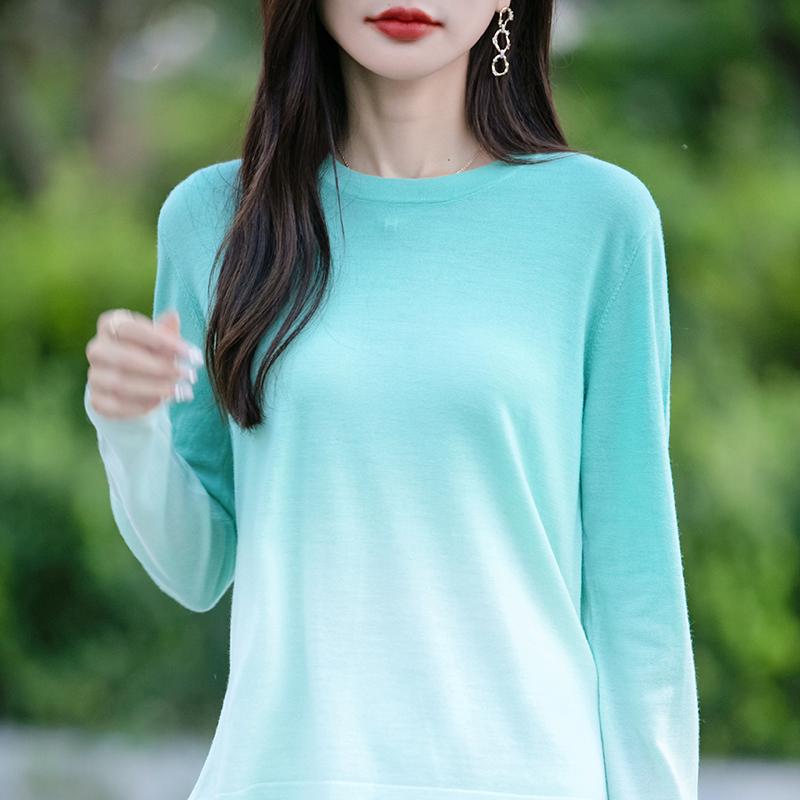 

Всесезонный женский свитер из 50% шерсти и 50% шелка | Легкий теплый свитер из смеси | Роскошный трикотаж из кашемира и шелка XL зелёный