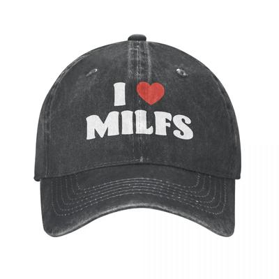 Divat Szeretem a Milfeket Baseball Sapka Unisex Stílus Koptatott Farmer Snapback Sapka Szabadtéri Tevékenységek Strukturálatlan Puha Sapkák Sapka