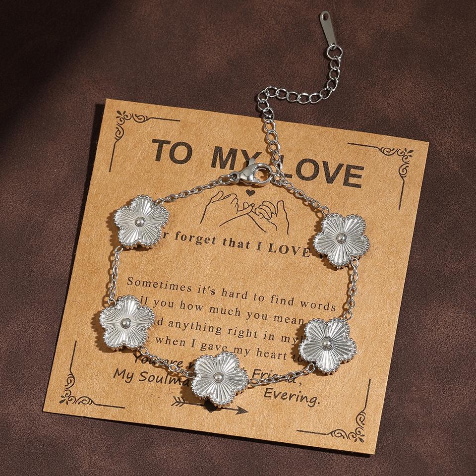 

Горячая Распродажа Браслет с Подвесками Клевер Роскошные Пять Листьев Цветочные Браслеты Ювелирные Изделия Для Женщин Подарок