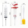 Marinade Injector 30/50/60ml Plastic Stainless Steel Needle Kitchen BBQ Tools Household Turkey Barbecue Seasoning Syringe TMZ