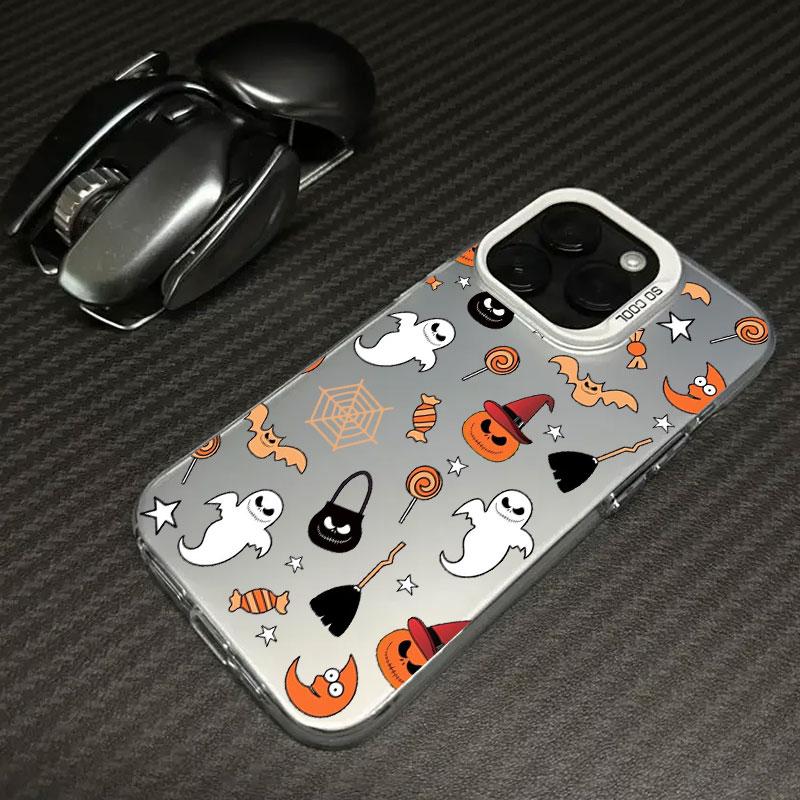 Halloween Happy Ghost Coque For Apple iPhone 17 Air 16e 16 14 15 13 11 Pro Max 15 Plus 12 17 ProMax Shockproof Case Phone Cover