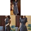 Casual Fashion Workwear Dress With Knitted Fabric And Button Detail For Travel And Leisure