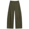 Women's Khaki High-Waist Loose Wide-Leg Banana Pants - Spring/Autumn 2026 Plus Size Casual