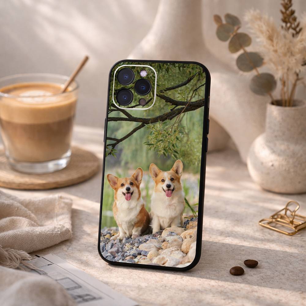 Corgi Pet Cute Dog Phone Case For iPhone17,16,15,14,13,12,Plus,Pro Max, 5G Others Soft Black Cover