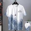 Gradient Summer Men's Loose Fit T-Shirt , Trendy Casual Short Sleeve