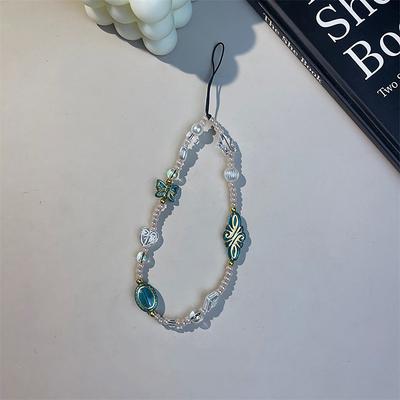 Pro Ip Samsung Příslušenství Závěsná Šňůrka Ins Y2K Srdce Přívěsek na Telefon Řemínek Květinový Korálek Přívěsek Korejský Náramek Pro Dívku Šperky