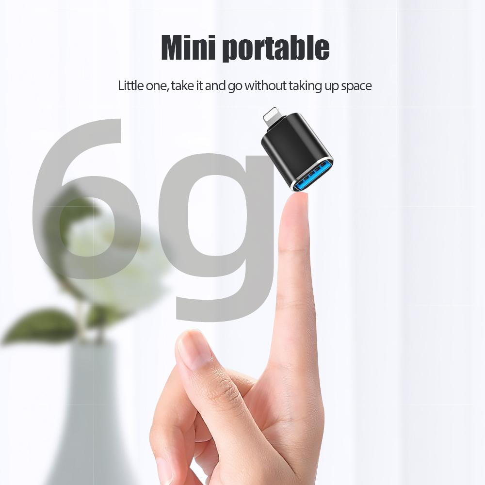 OTG USB adaptér, vhodný pro iPhone14 13 12 11 Pro XS Max XR X 8 7 6s Plus vhodný pro iPad konvertor lightning na USB 3.0 nabíjecí adaptér