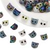 1pc Cartoon Big Eyed Cat Acrylic Owl 3D Cat Head Resin Beads Loose Spacer Beads For DIY Handmade Bracelet Material Jewelry Making Accessories