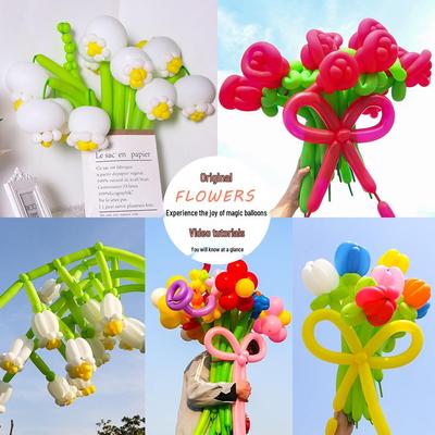Ins Xiaohongshu Kit de Bouquet de Ballons de Fleurs DIY pour Enfants - Ballons de Fête Japonais et Coréens