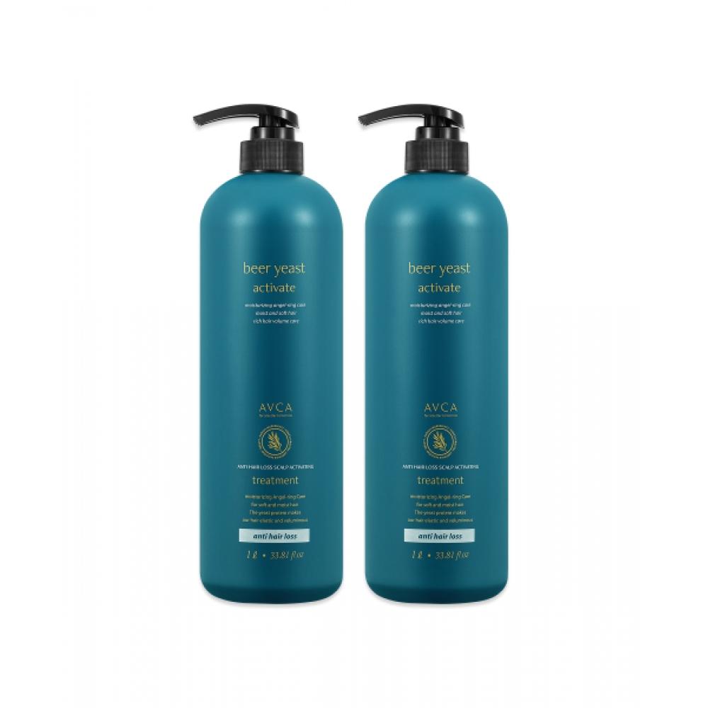 Avca Beer Yeast Scalp Care Large Volume Hair Loss Relief Treatment 1x000ml 2 Pcs NONE