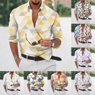 Ontwerper lente zomer heren casual 3D Halloween print Hawaii shirt blouse lange mouwen