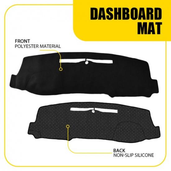 

For Chevrolet Silverado 1500 2500 3500 Dash Cover Black Mat Dashmat 2014-2018 V