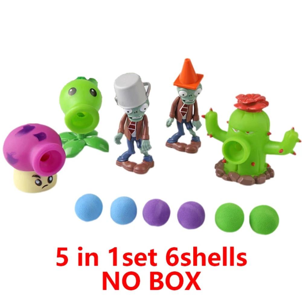 Plants vs Zombies 2 Spielset Kaktus Erbsenschießer Kokosnusskanone Echtes Spielszenen Figuren Ornamente Weiches Silikon Geburtstagsgeschenk Junge