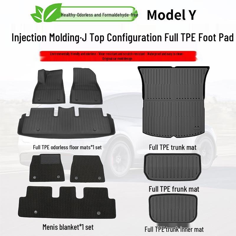Custom TPE Trunk Mat for Tesla Model Y/3 - Front & Rear Cargo Protection