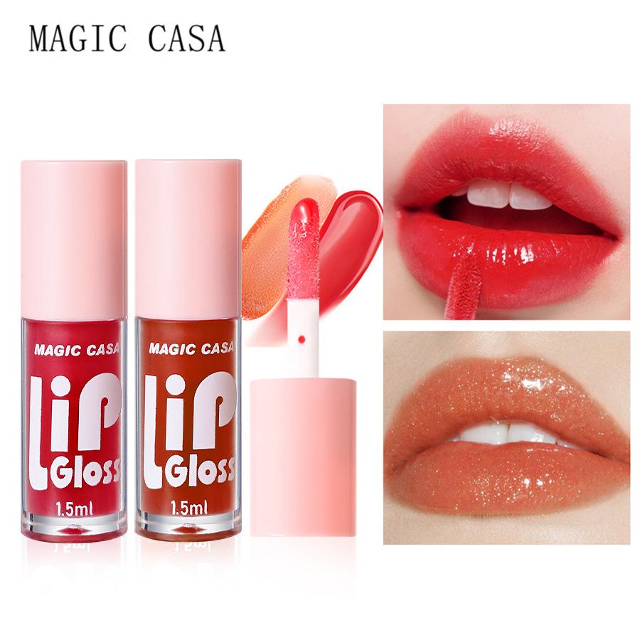Moisturizing Lip Oil Set: Watery Mirror Gloss, Nourishing Lip Tint, Hydrating Transparent Serum – 6 Pieces