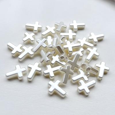 30 pièces de belles perles à trou droit en croix beige, bijoux à bricoler soi-même, fabrication de bracelet, collier, boucles d'oreilles, perles décoratives