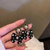 Cute Pearl Bowknot Colorful Polka Dots Bowknot Drop Pendant Earrings for Women Girls Party Dating Wedding Jewelry Accessories