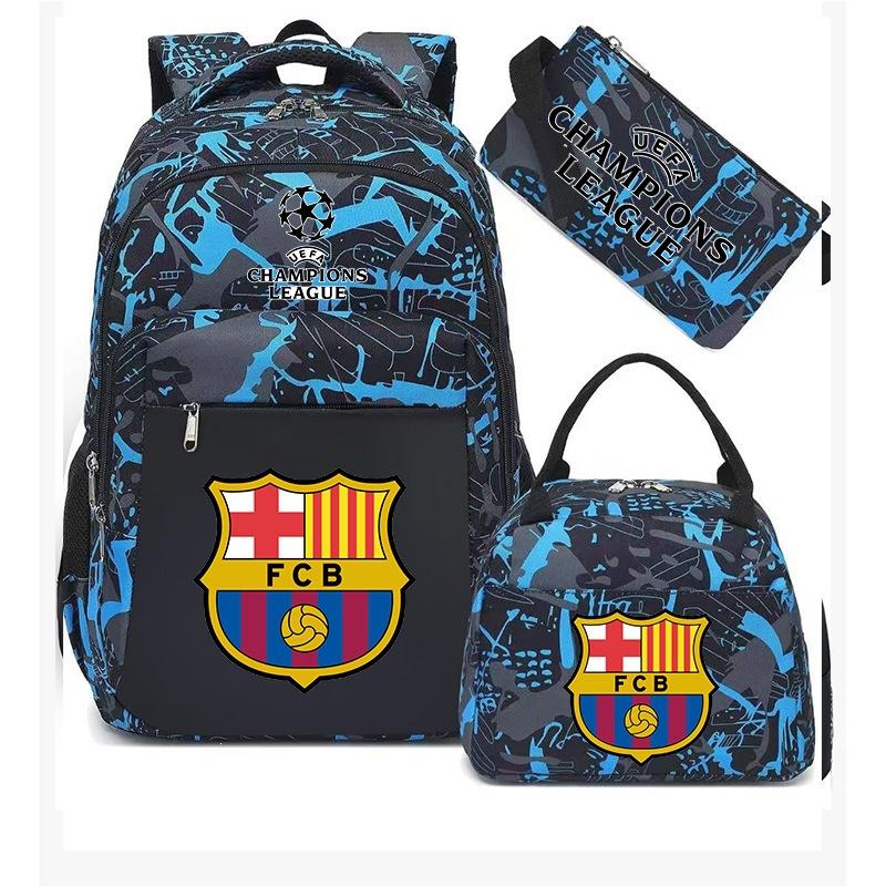 3-teiliges Schulrucksack-Set für Schüler Große Kapazität Oxford-Stoff Schultasche mit Schultergurt und Federmäppchen