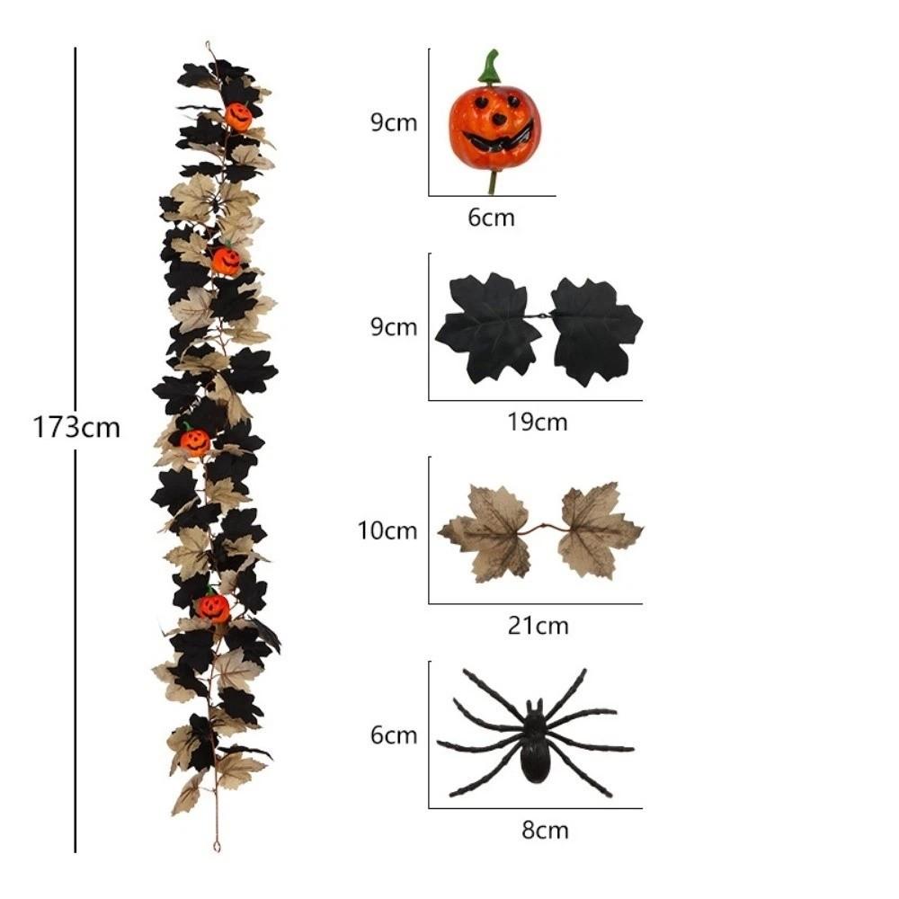 Silk Halloween Leaf Vines Realistic Artificial Hanging Vine Garland  Table Decoration