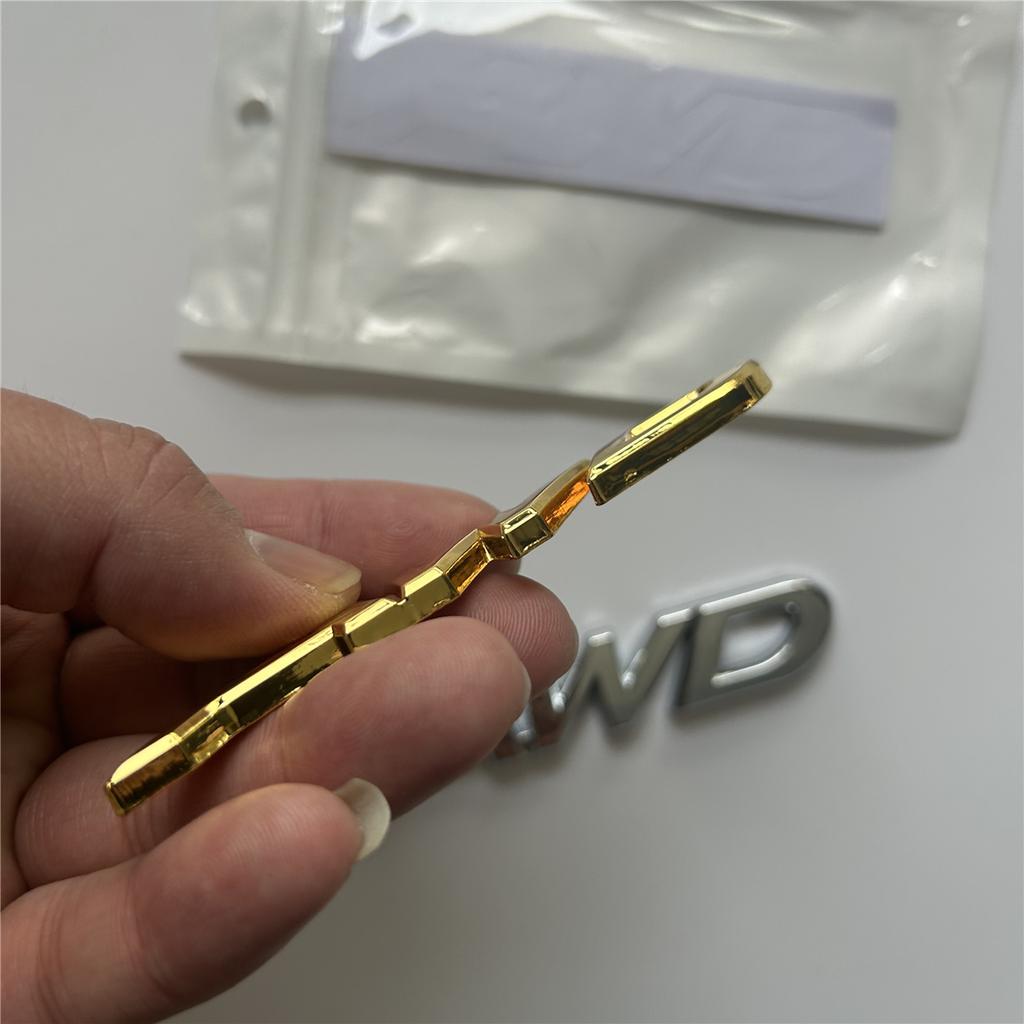 3D Metalowe Litery AWD Logo Emblemat Bagażnika Samochodu Odznaka Błotnika Naklejka Akcesoria