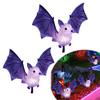 Halloween Solar-Powered Bat Pathway Light Weather Proof 3D Purple Bat Figurine with Stake Outdoor Garden Night Light for Patio Yard Lawn Decor