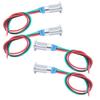 4 Sets PreWired Round LEDs Waterproof 2Color Signal Light Common Anode 8mm 36V(Red and Green )
