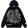 Aelfric Eden Mens Graphic Oversized Hoodie Cartoon Character Print Streetwear Casual Hoodies Y2k Hooded Sweatshirt