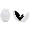 Double Opening Rose Shaped Pendant Box Velvets Lined Engagement Ring Holder Stylish Jewelry Organizer with Soft Interior